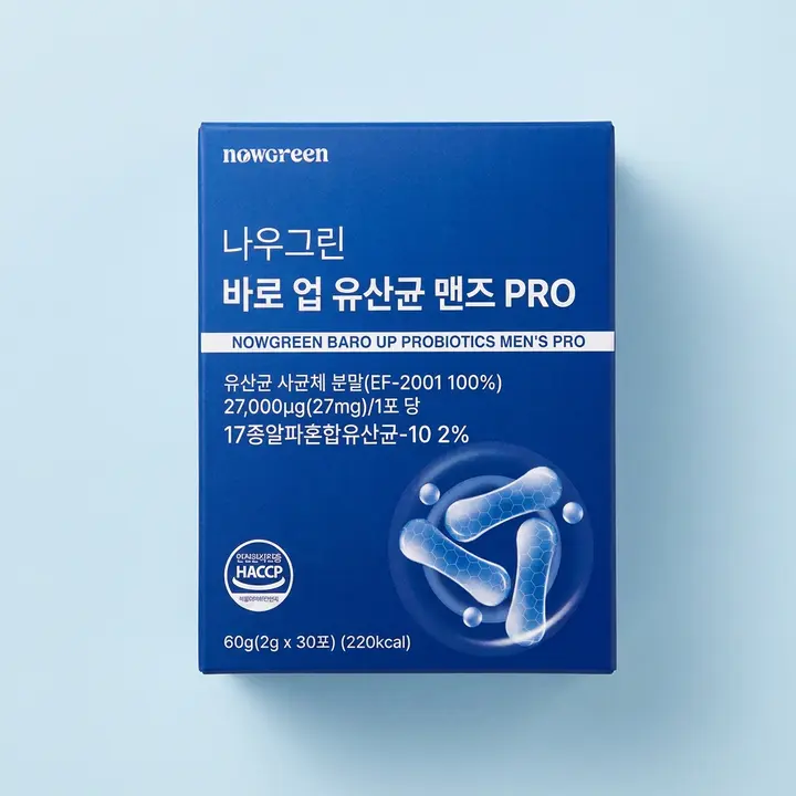 나우그린 바로 업 유산균 맨즈 PRO 전립선 유산균, 30포, 1개