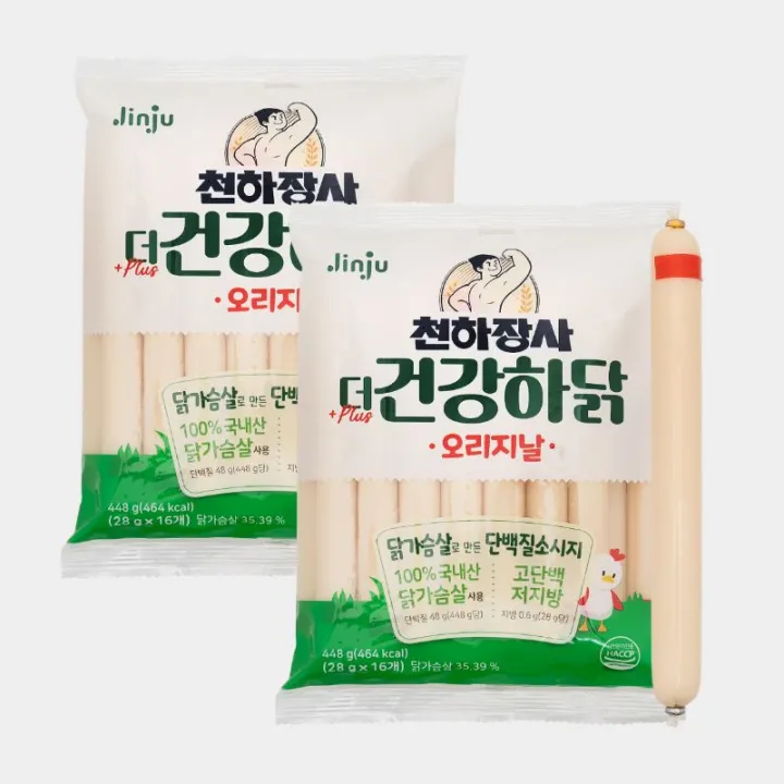 천하장사 더 건강하닭 오리지날, 28g, 32개, 2팩