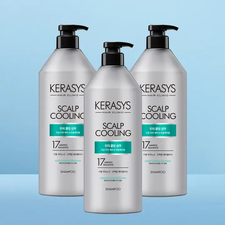 케라시스 두피 쿨링 단백질 샴푸, 980ml, 3개