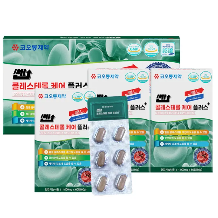 코오롱제약 쎈 콜레스테롤 케어 플러스, 1000mg, 180정, 1개