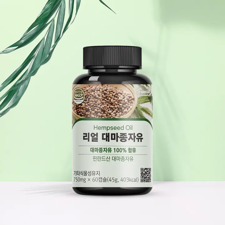 퍼니트 저온압착 대마종자유, 60캡슐, 5개