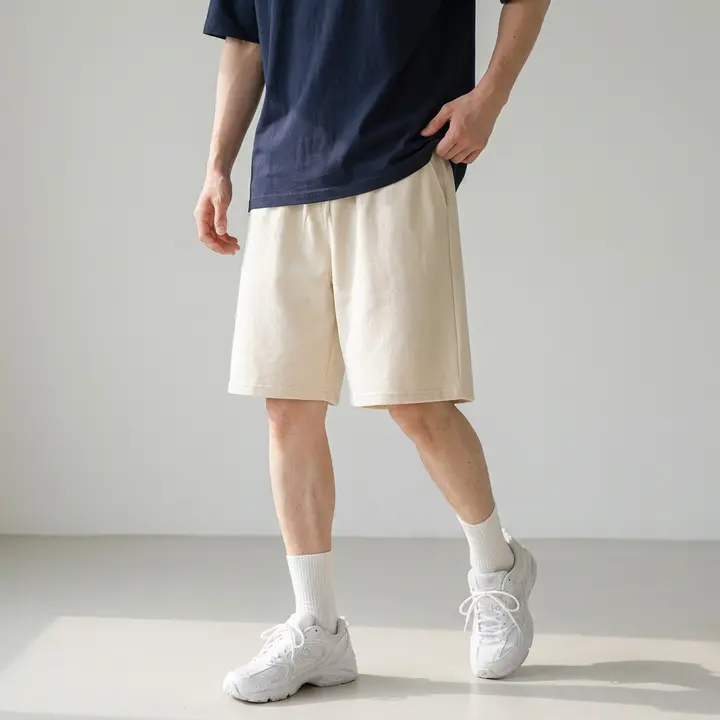 와이드핏 버뮤다 트레이닝 팬츠, 연그레이, XL, 1개