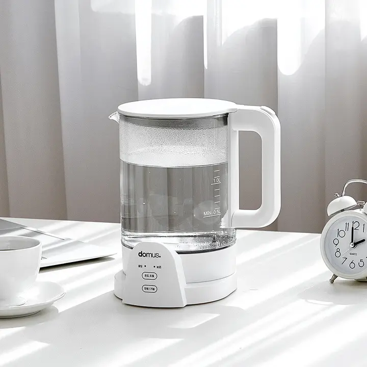 도무스 유리 티포트, DK-HF018, 1.5L, 화이트, 1개