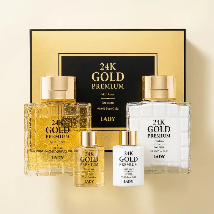 레이데이 24K골드 남성 2종, 에멀젼, 150ml, 1개 + 30ml, 1개 + 토너, 150ml, 1개 + 30ml, 1개