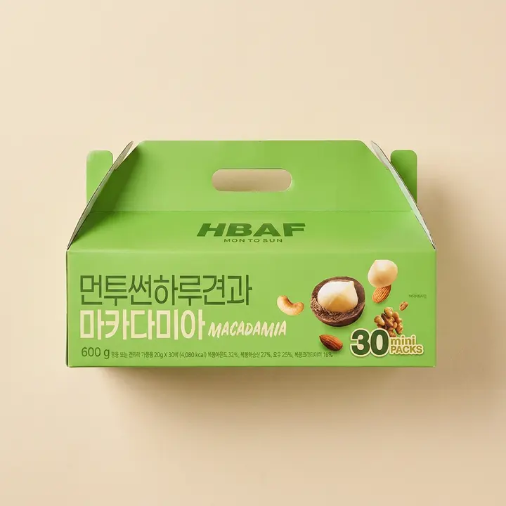 HBAF 하루견과 마카다미아 선물세트, 20g, 30봉, 1개