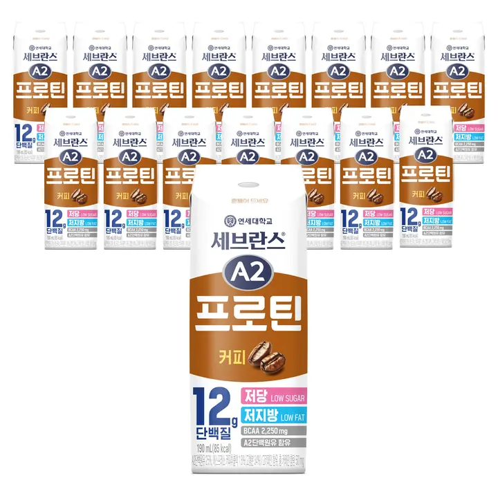 연세우유 세브란스 A2 프로틴, 커피맛, 190ml, 16개