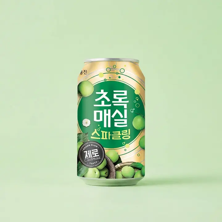 웅진 초록매실 스파클링제로, 350ml, 24개