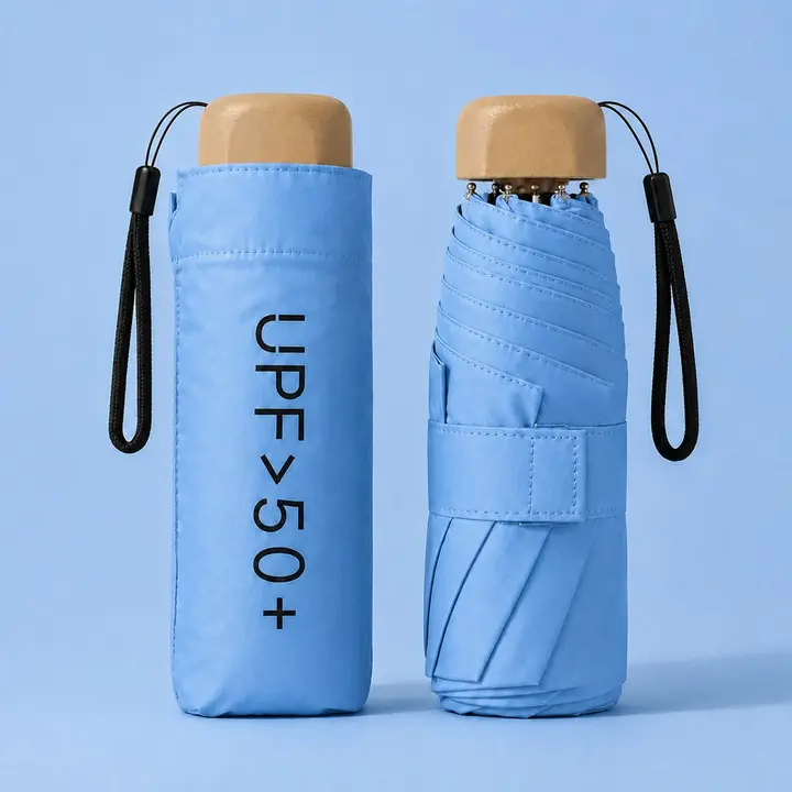 UV차단 경량 5단 수동 양우산, 스카이블루, 2개