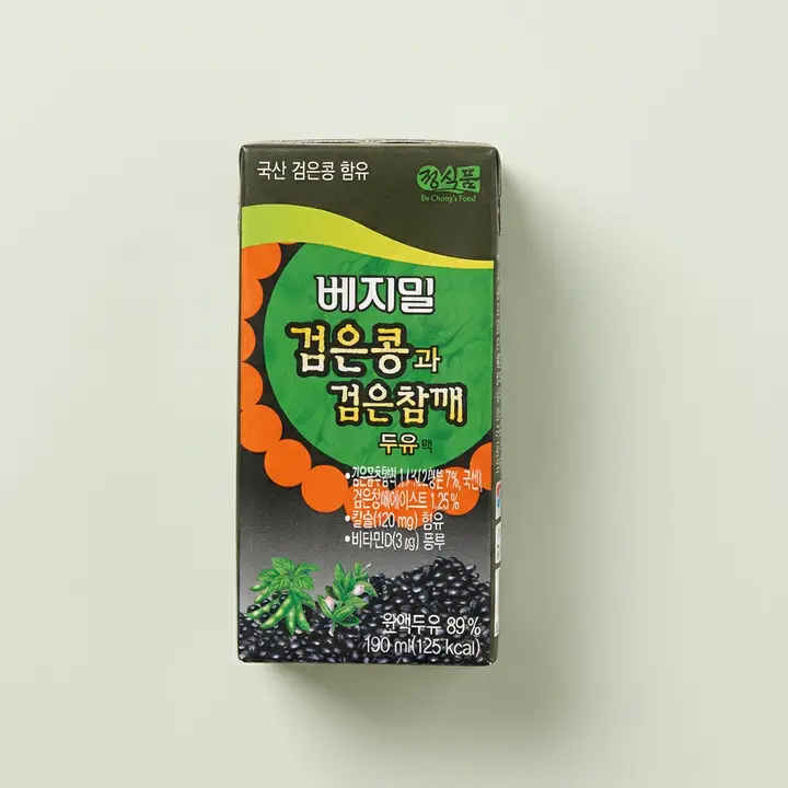 베지밀 검은콩 검은참깨 두유, 190ml, 72개