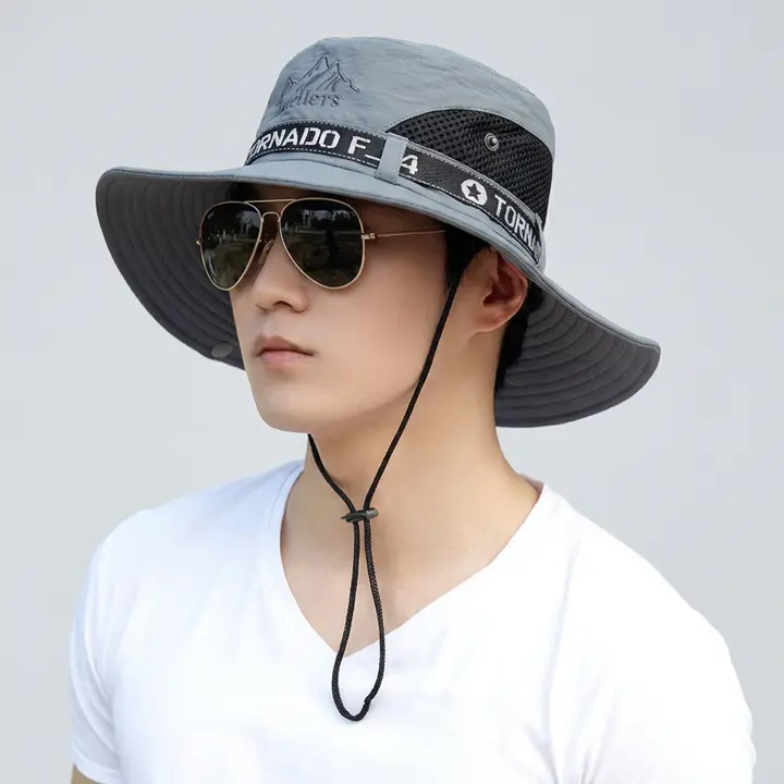 마운틴 F14 아웃도어 모자, 그레이, 59cm, 1개