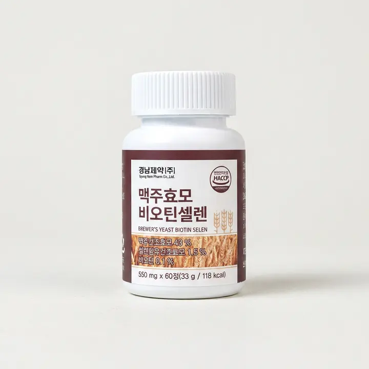 경남제약 맥주효모 비오틴셀렌, 60정, 2개