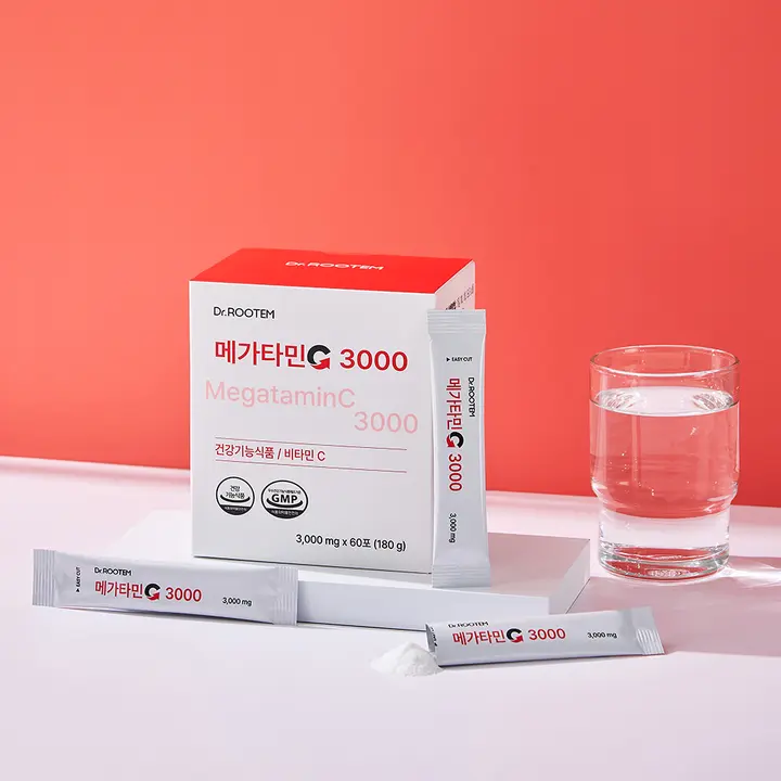 닥터루템 메가타민 비타민C 3000, 3g, 60포, 4박스