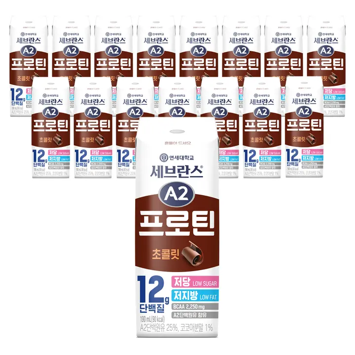 연세우유 세브란스 A2 프로틴, 초콜릿, 190ml, 16개