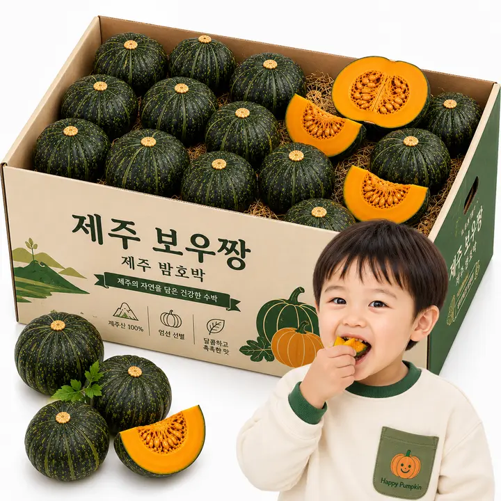 제주직송 미니 밤호박 보우짱 특품, 5kg, 1박스
