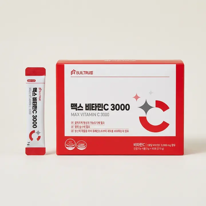 빌트루 맥스 비타민C 3000, 3g, 90포, 2박스