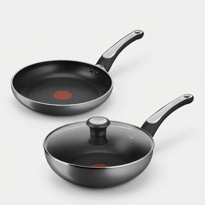 리퍼, 테팔 티타늄 1X 래디언트 3종, 프라이팬 24cm + 볶음팬 24cm + 유리뚜껑 24cm, 1세트