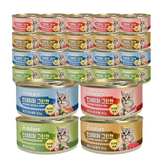 인네이처 그린캔 고양이 간식캔, 콤보, 85g, 24개입, 1개
