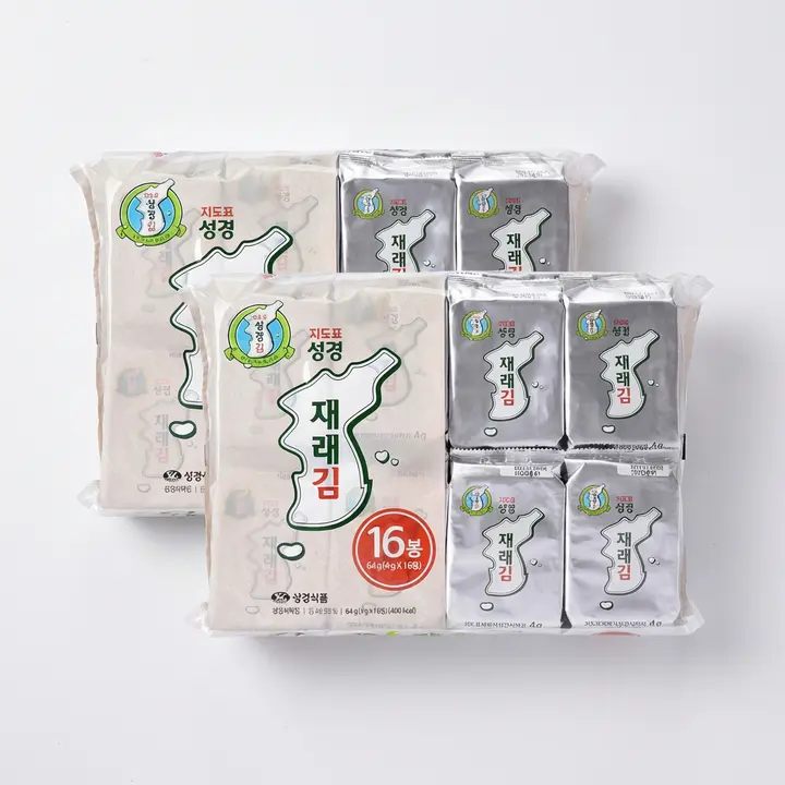 지도표성경김 재래 식탁김, 4g, 32봉