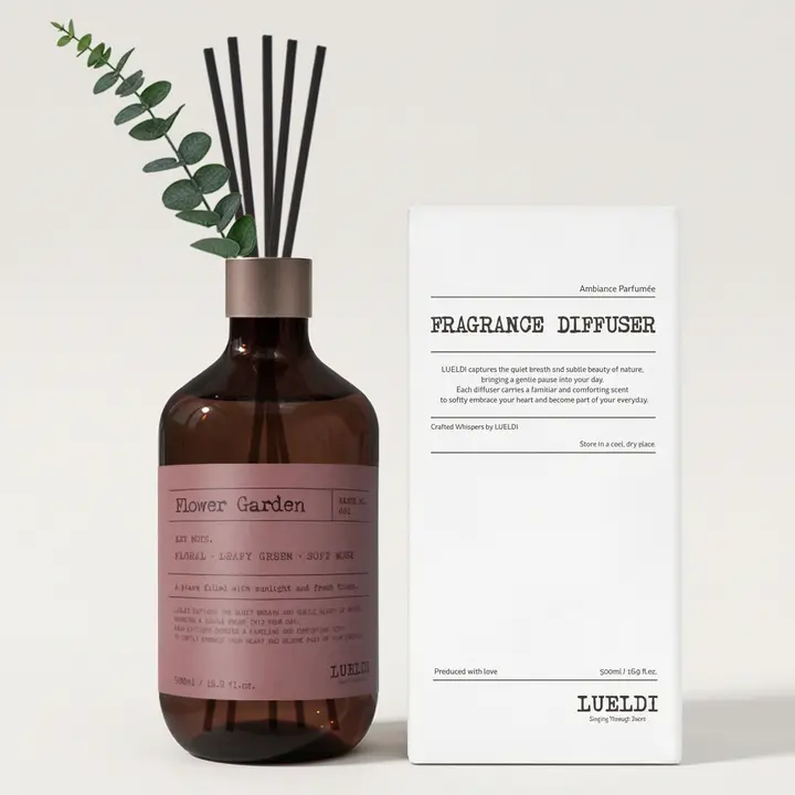 루엘디 프리미엄 대용량 퍼퓸 디퓨저, 플라워 가든, 500ml, 1개