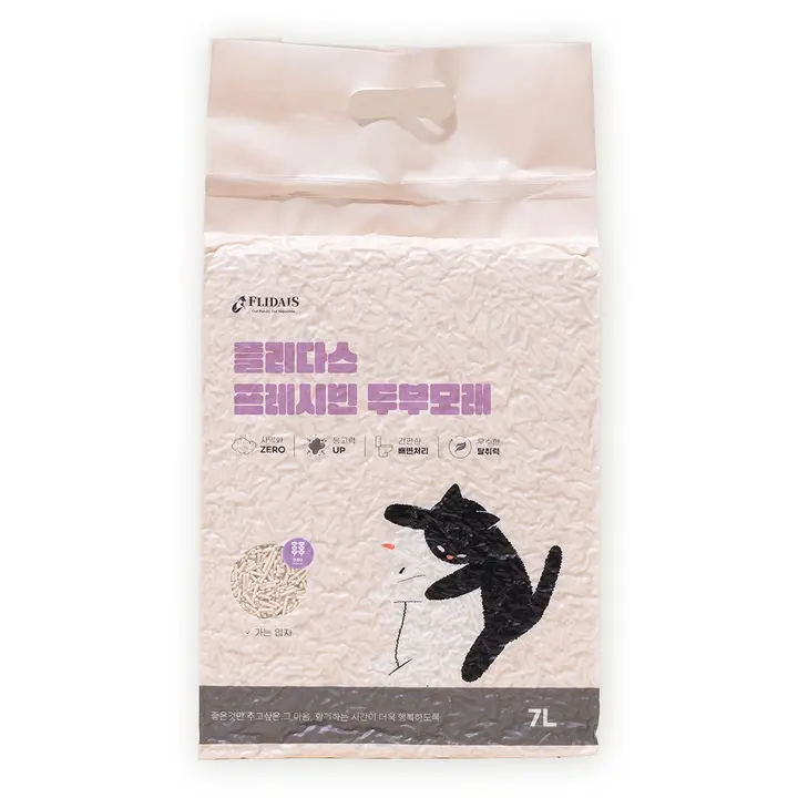 플리다스 고양이 두부모래, 라벤더, 7L, 6개, 1개