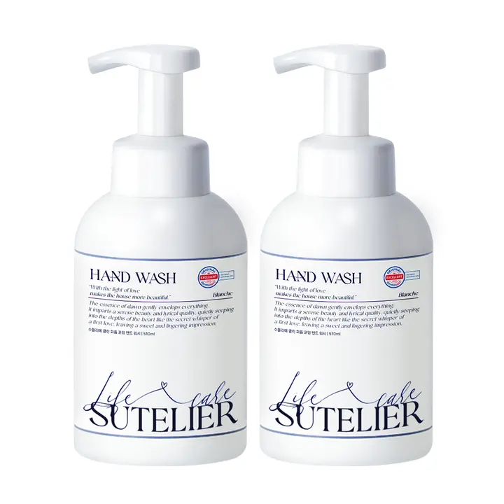 수뜰리에 클린 퍼퓸 포밍 핸드 워시, 블랑쉬향, 510ml, 2개