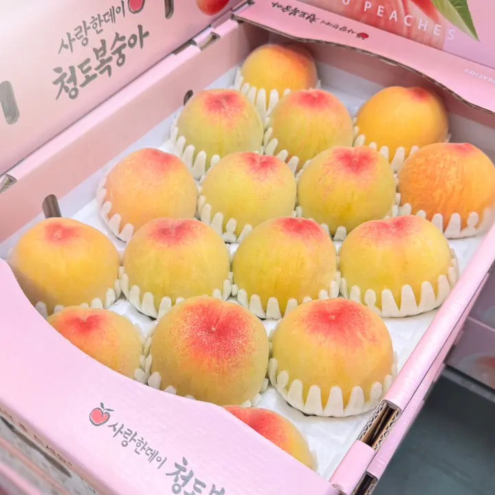 꿀 황도 복숭아, 16과, 4kg, 1박스
