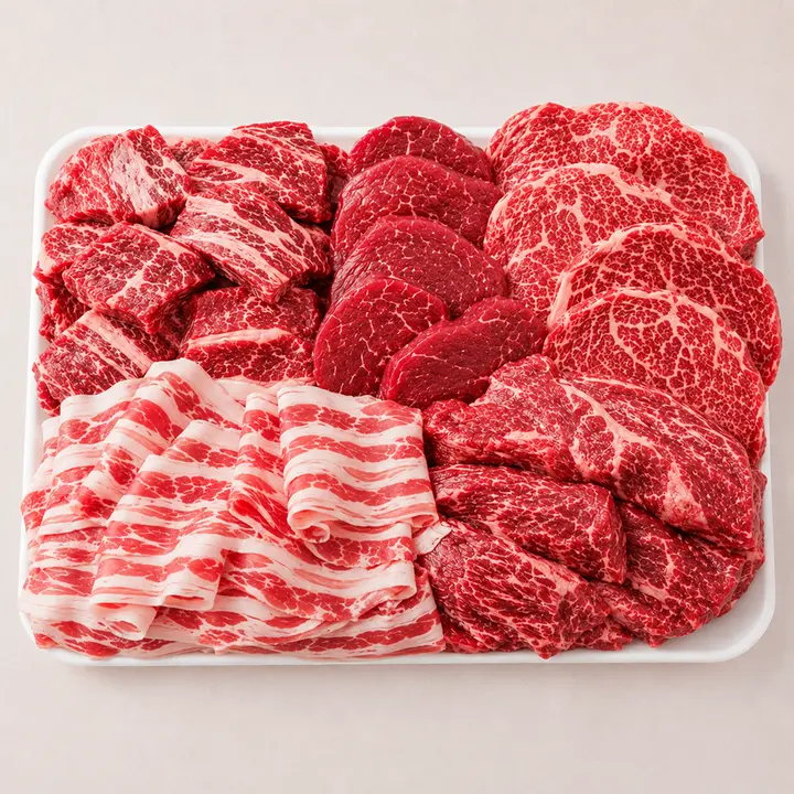 소고기 구이모듬, 1kg, 1개