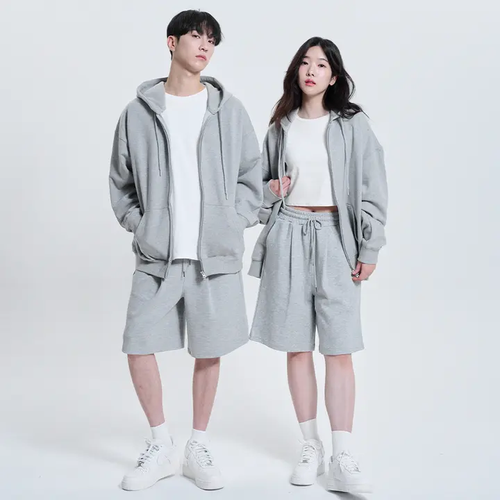 원턱 와이드 버뮤다 숏 팬츠 반바지, 그레이, L, 1개