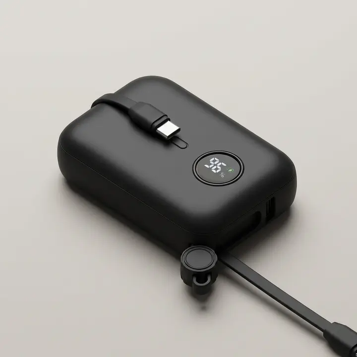 바우아토 올인원 보조배터리, 10000mAh , 블랙, 1개