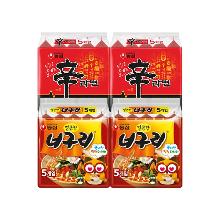 농심 신라면, 120g, 10개 + 너구리, 120g 10개