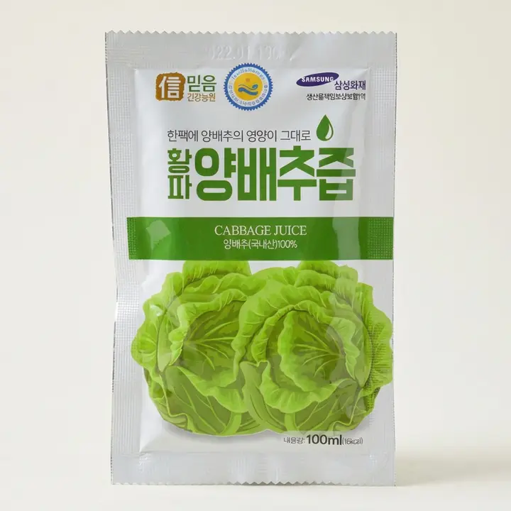 황파 양배추즙, 100ml, 100포