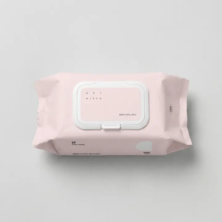 올챌린지 보이는 물티슈, 핑크, 100매, 20팩