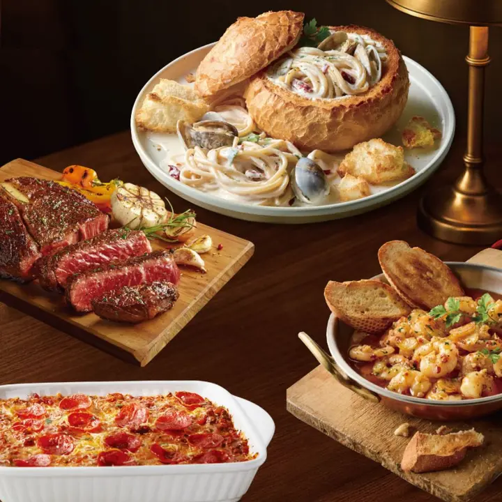 애슐리 크림빠네 홈파티 세트, 빠네파스타 + 감바스 + 라자냐 + 큐브스테이크, 1741g, 1개