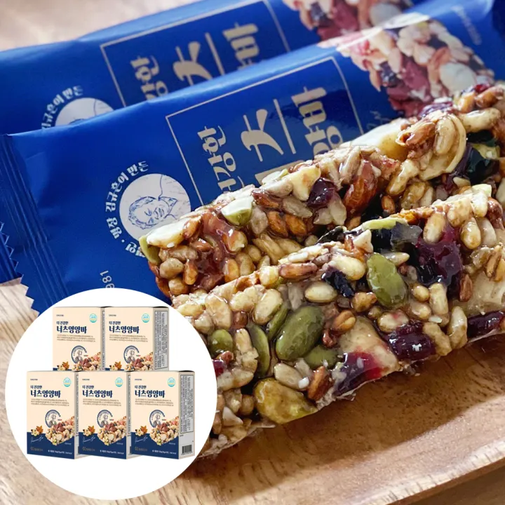 김규흔 한과 더 건강한 너츠 영양바, 125g, 5개입, 5박스