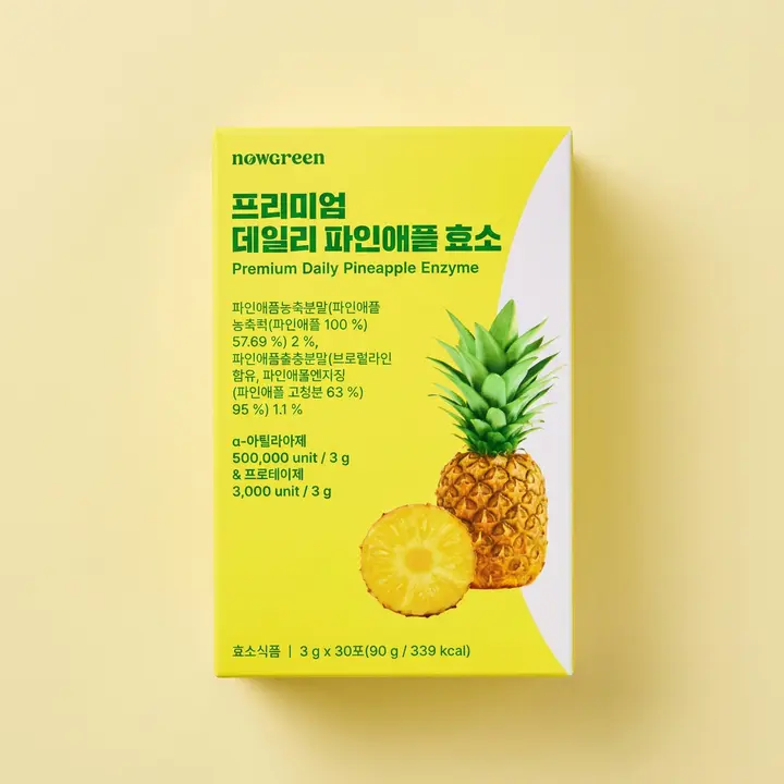나우그린 프리미엄 데일리 파인애플효소, 3g, 30포, 3개