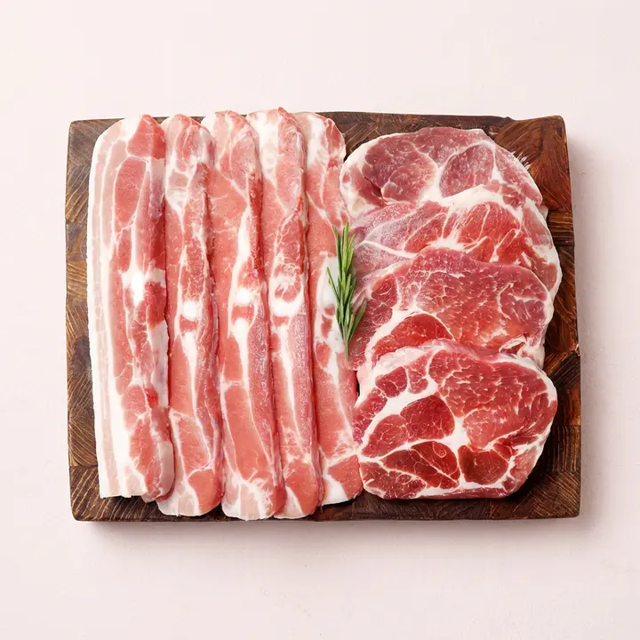 파파네정육점 수입 대패 삼겹살, 1kg, 1개 + 대패 목살, 1kg, 1개