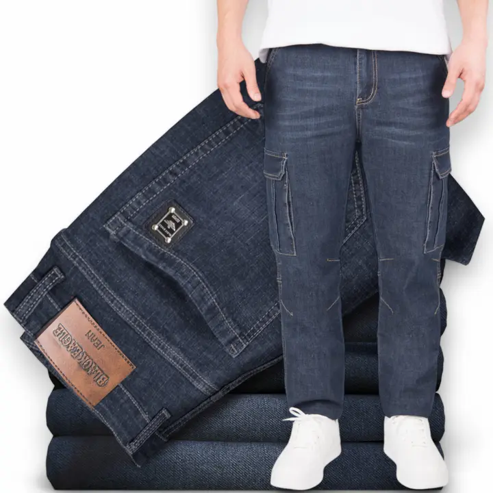 블랙이글 카고 청바지, Dark Blue, 34, 1개