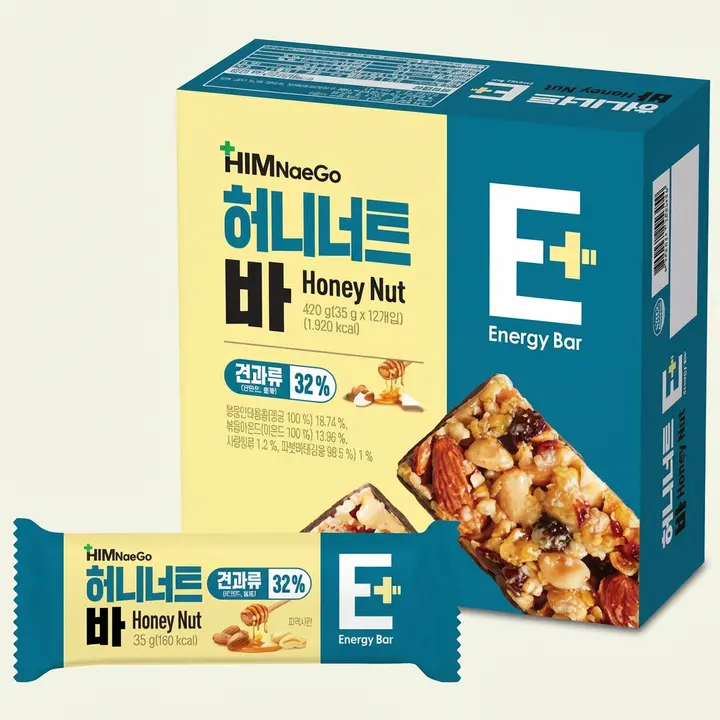 힘내고 허니너트바, 35g, 12개입, 3박스