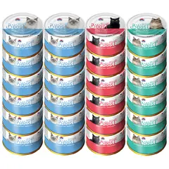 옵티원 부스트캣, 참치 12캔 + 연어 6캔 + 맛살 6캔, 160g, 24캔