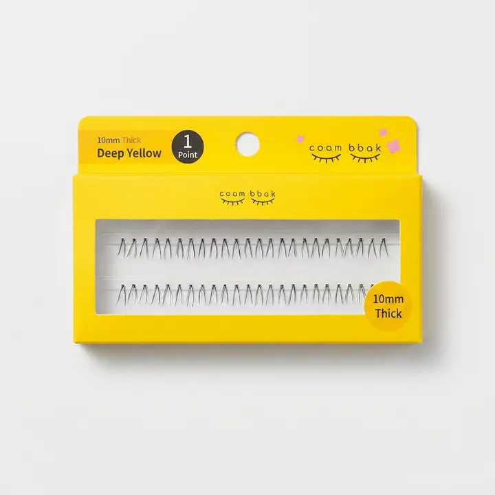 깜빡 속눈썹 오리지널 라인, 띠크, 블랙, 1기둥, 10mm, 2개