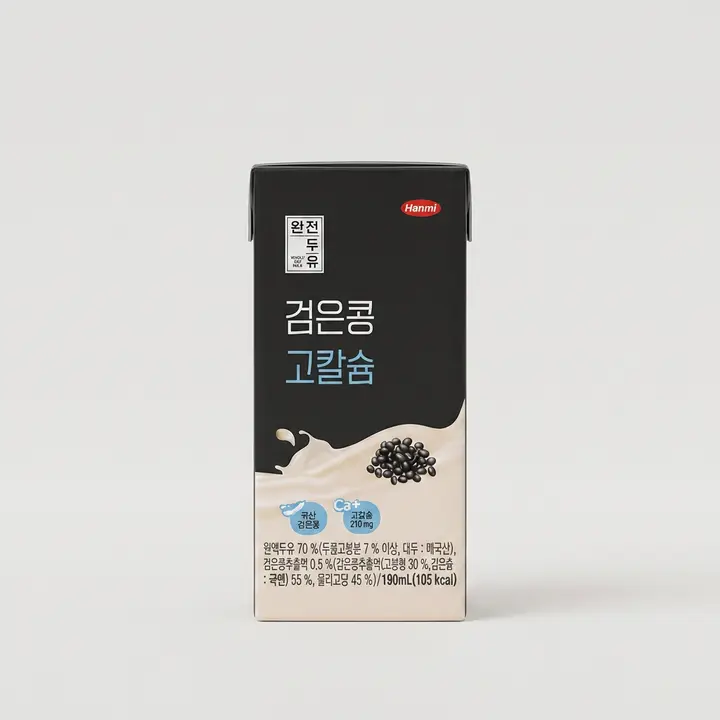 한미 완전두유, 검은콩 고칼슘, 190ml, 48개
