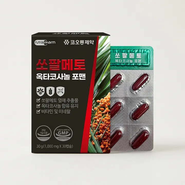 코오롱제약 쏘팔메토 옥타코사놀 포맨, 1000mg, 30캡슐, 6박스