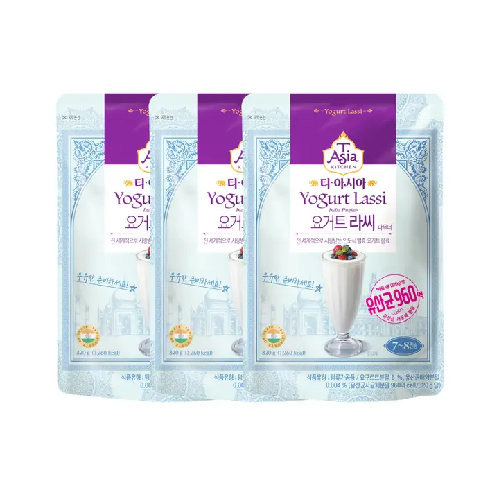 샘표 티아시아 요거트 라씨 파우더, 320g, 3개