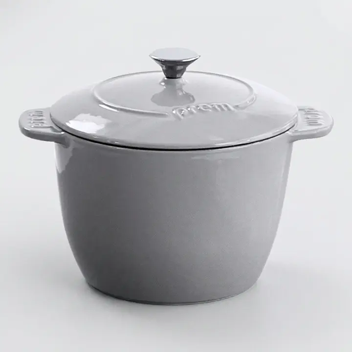 프렘 트러스트 무쇠냄비 라이스팟, 라이트그레이, 18cm, 1개