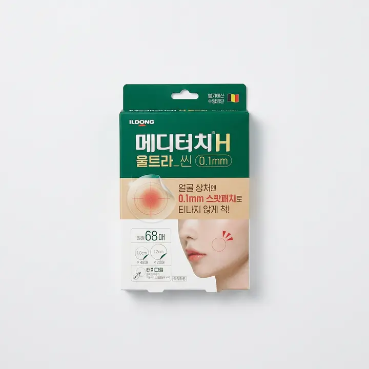 일동제약 메디터치H 울트라씬 반투명 스팟패치, 0.1mm, 68매, 1박스