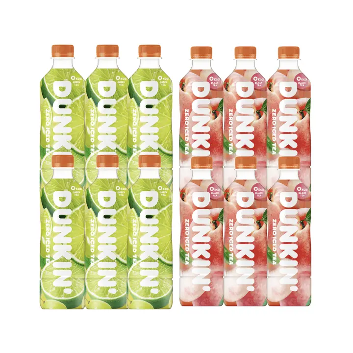 던킨 아이스티 화이트피치 6개 + 샤인앤라임 6개, 500ml, 1세트