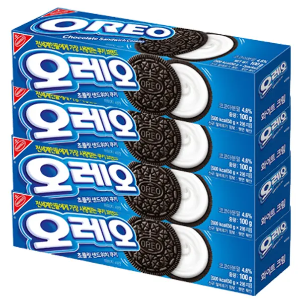 오레오 화이트크림, 100g, 4개