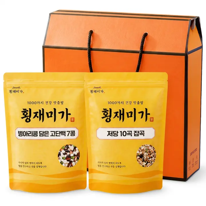 횡재미가 잡곡 선물세트 2종, 저당 10곡 + 고단백 7콩, 1.6kg, 1세트