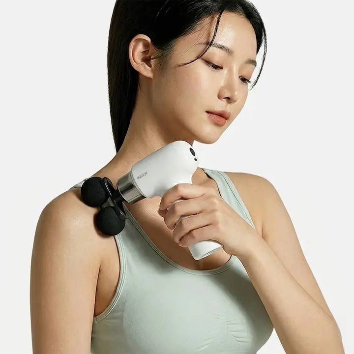 인사이디 듀얼 무선 전동 미니 마사지건, IMG-200, 화이트, 1개