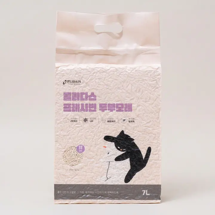 플리다스 고양이 두부모래, 라벤더, 7L, 3개, 1개